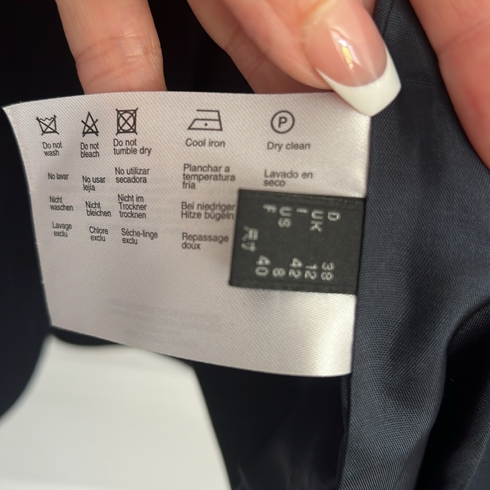 Esprit Navy Blazer Classic Tailored Suit Jacket - Picture 7 of 7